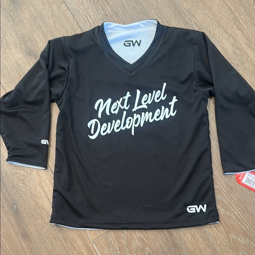 CCM Black and White Jersey V-Neck Athletic Fit
